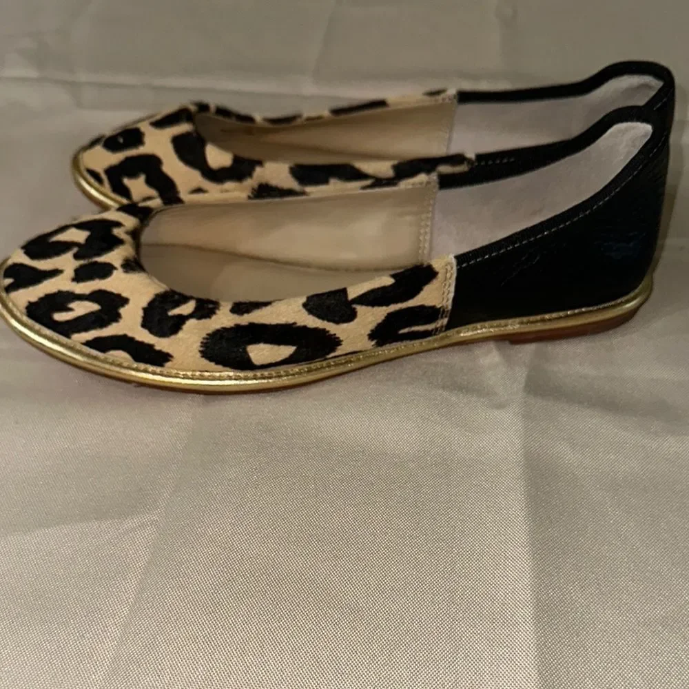 Diane Von Furstenberg Cheetah Mohair Flats Size 6